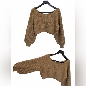 Fashion Nova Chunky Knit Cropped Sweater